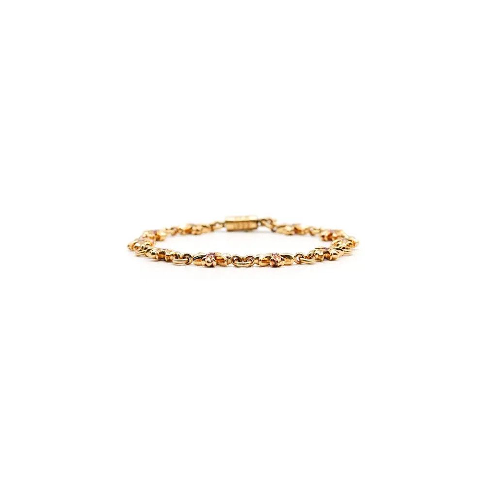 Chrome Hearts Chrome Hearts 22K Gold Pink Saph Tiny E Bracelet Size ONE SIZE - 2 Thumbnail
