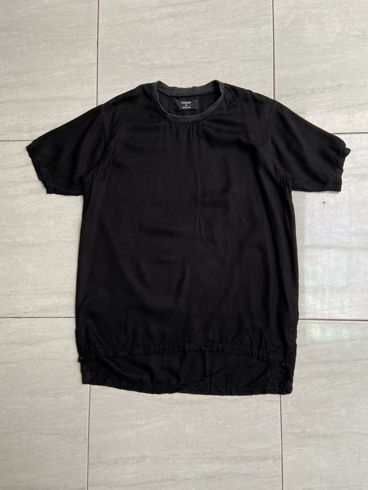 CABANE de ZUCCa × Issey Miyake × Zucca CABANE DE ZUCCA Black T-shirt Size US XL / EU 56 / 4 - 1 Thumbnail