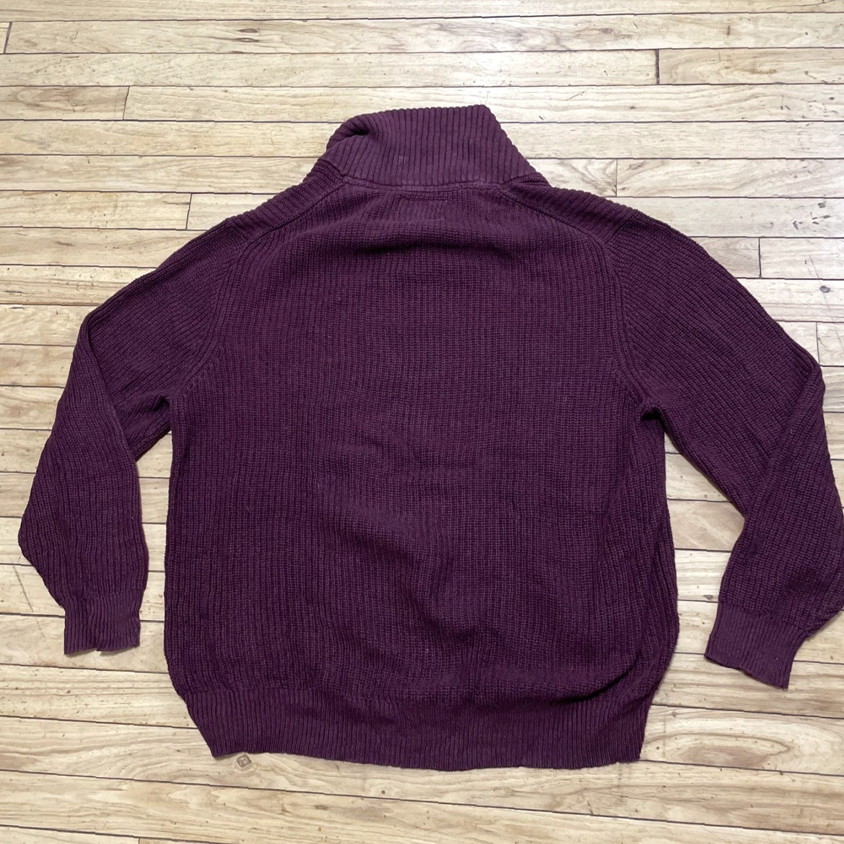 Weatherproof VINTAGE Weatherproof Sweater Men 2XL Pullover Cowl Maroon Heavyweight Knitted Knit Winter Casual Mens Size US XXL / EU 58 / 5 - 2 Thumbnail