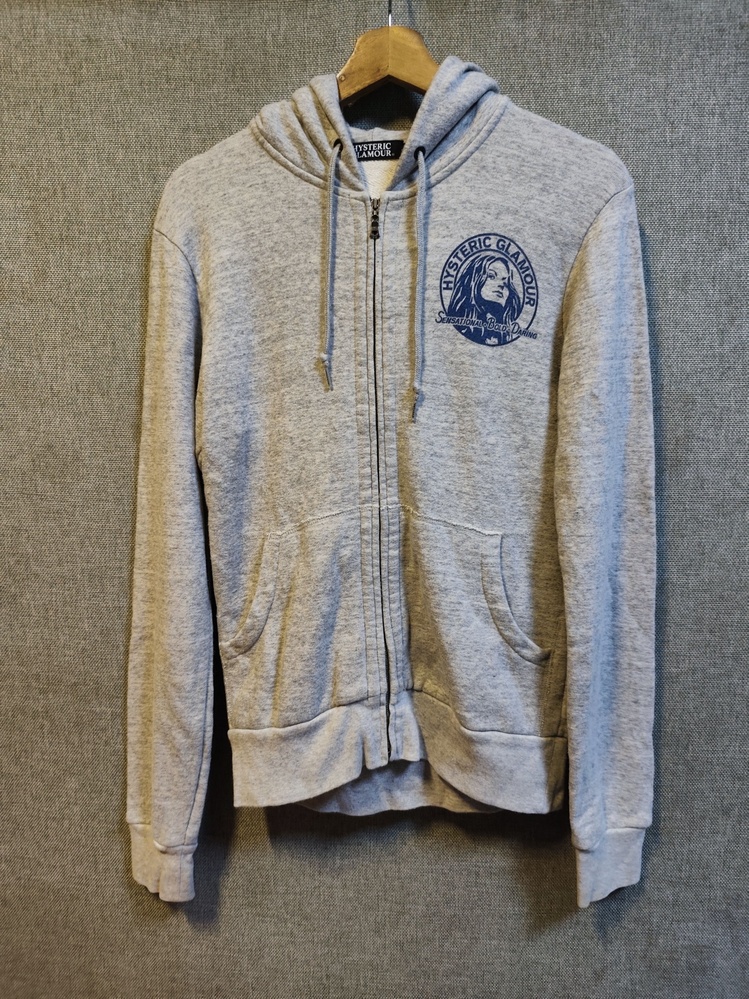 Hysteric Glamour hysteric glamour grey zip up hoodie | Grailed