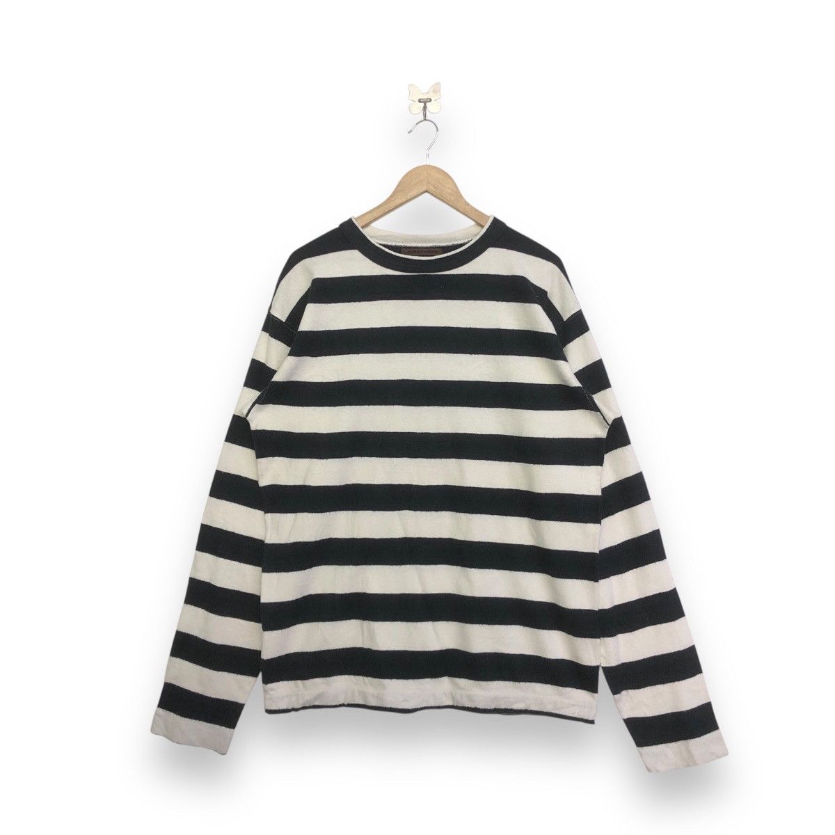 45rpm 45 RPM NORTH MARINE DRIVE STRIPE LONG SLEEVE SHIRT Size US L / EU 52-54 / 3 - 1 Thumbnail
