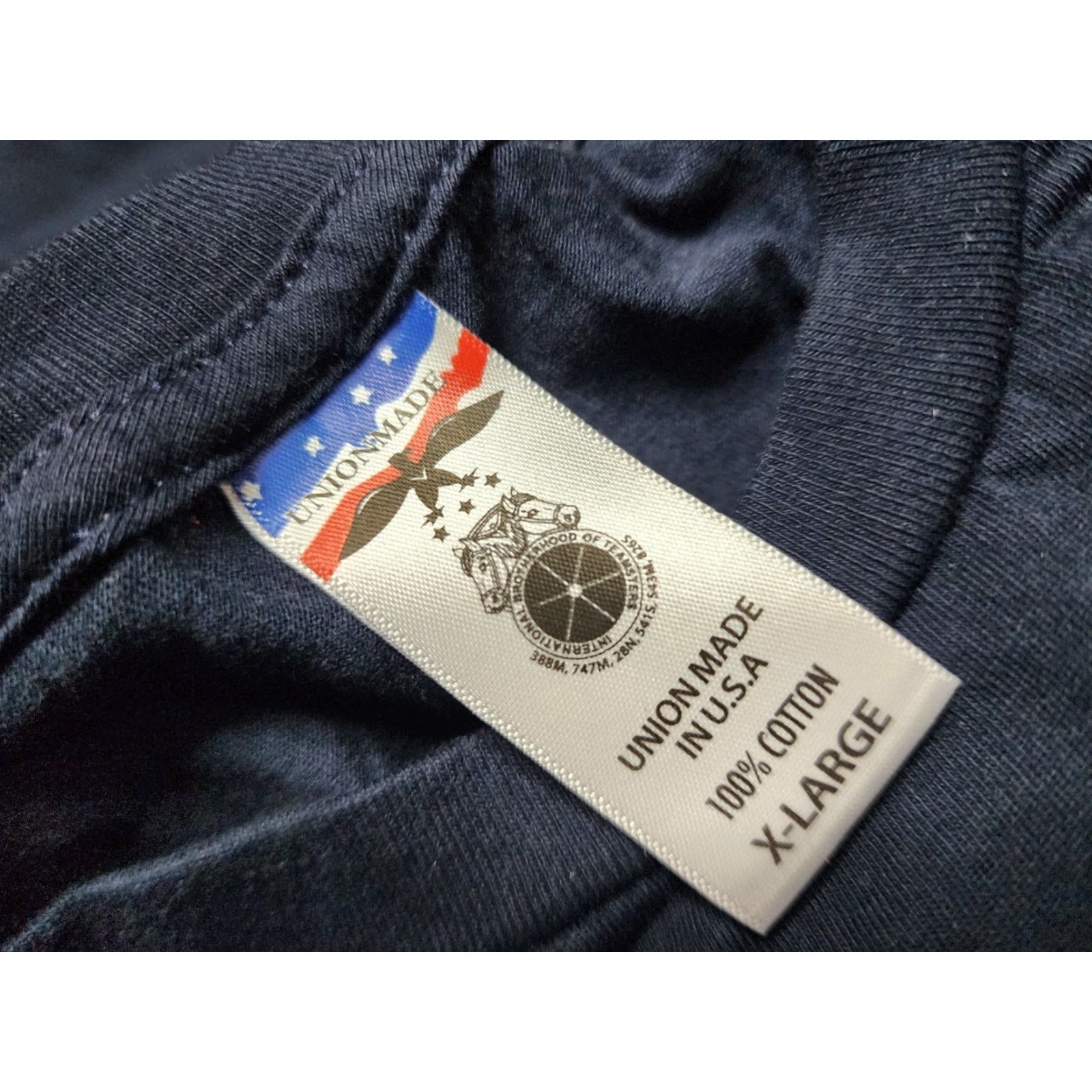 Union LA Union Mens XL T-Shirt USA Graphic Crew Neck Short Sleeve Blue Cotton - Kamala Harris Walz Politica Fight Win President - USA, Graphic Size US XL / EU 56 / 4 - 2 Thumbnail
