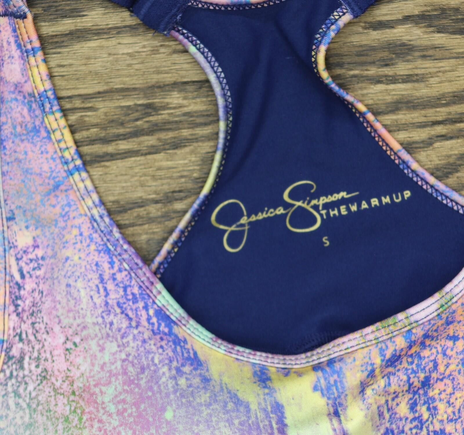 Other Nwt Jessica Simpson Juniors Sports Bra Marble Neon Purple S Size ONE SIZE - 5 Thumbnail