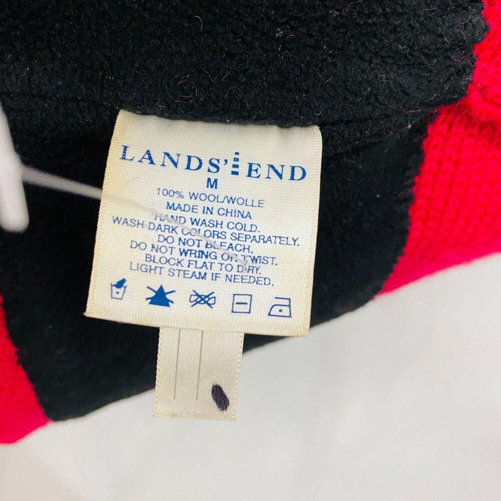Lands' End Lands End Unisex Wool Beanie Striped Hat Unisex Medium Size ONE SIZE - 6 Thumbnail
