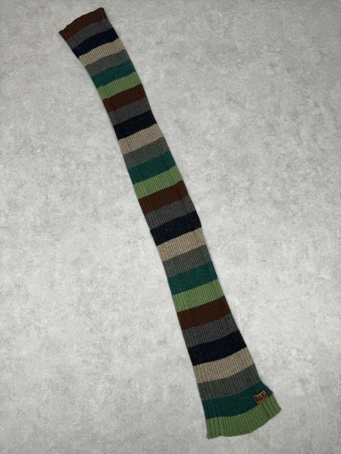 Dolce & Gabbana 2000s Dolce & Gabbana Green Wool Forest Autumn Scarf Size ONE SIZE - 6 Thumbnail