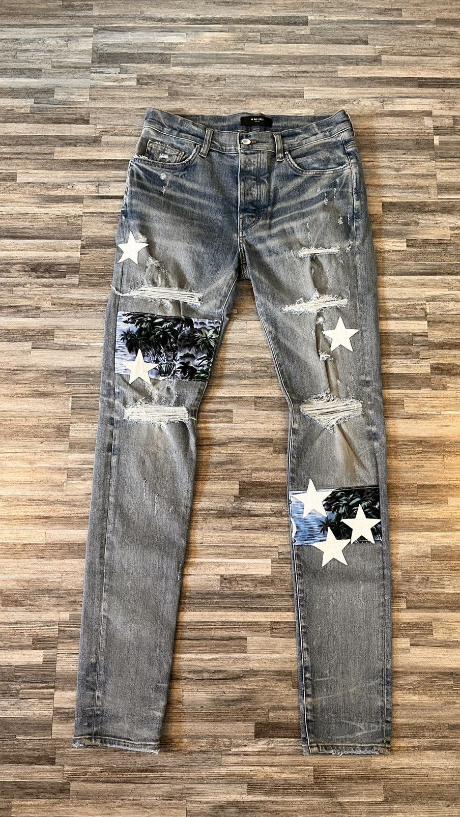 Amiri Amiri Heart Patch Jeans | Grailed