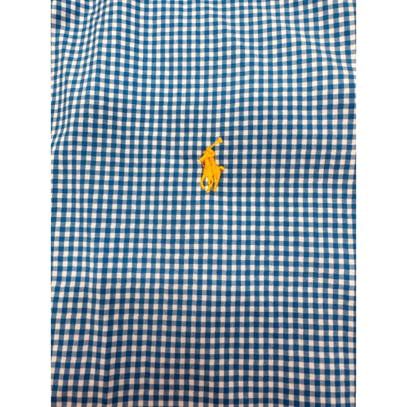 Ralph Lauren Ralph Lauren Dress Shirt Long Sleeve Button-Down Collar Mens Large Blue Check 100% Cotton 2827 Size US L / EU 52-54 / 3 - 3 Thumbnail