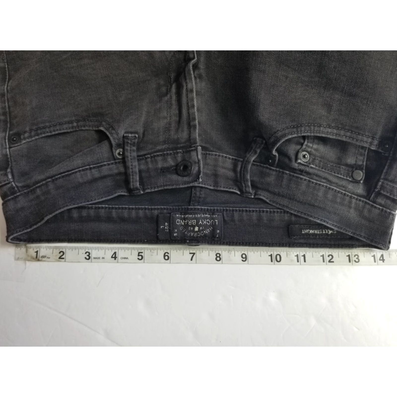 Lucky Brand Lucky Brand Womens Jeans Straight 4/27 High Rise Distressed Black 27in Inseam Slim Regular Size 4 Women Button Zip Stretch Comfort See Pic Size 27" / US 4 / IT 40 - 3 Thumbnail