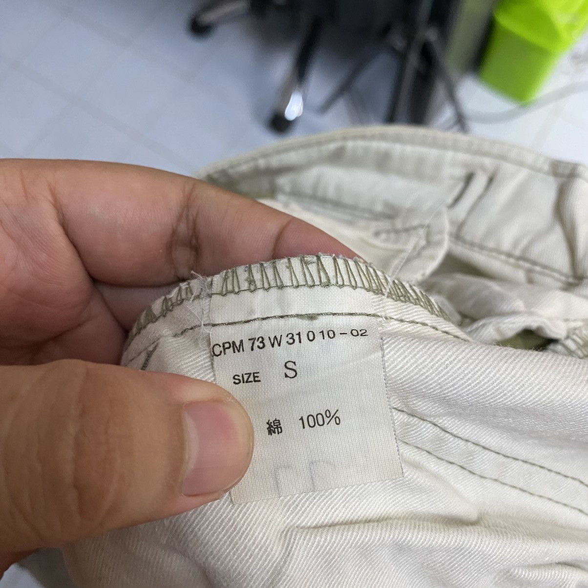 Japanese Brand DL Surplus White Cargo Multipocket Pants #C1218 Size US 29 - 21 Thumbnail