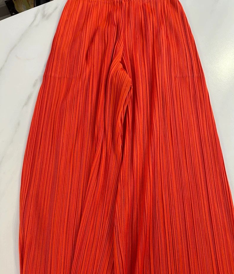 Issey Miyake Issey Miyake size:2 Orange pleated pants Size 26" / US 2 / IT 38 - 1 Thumbnail