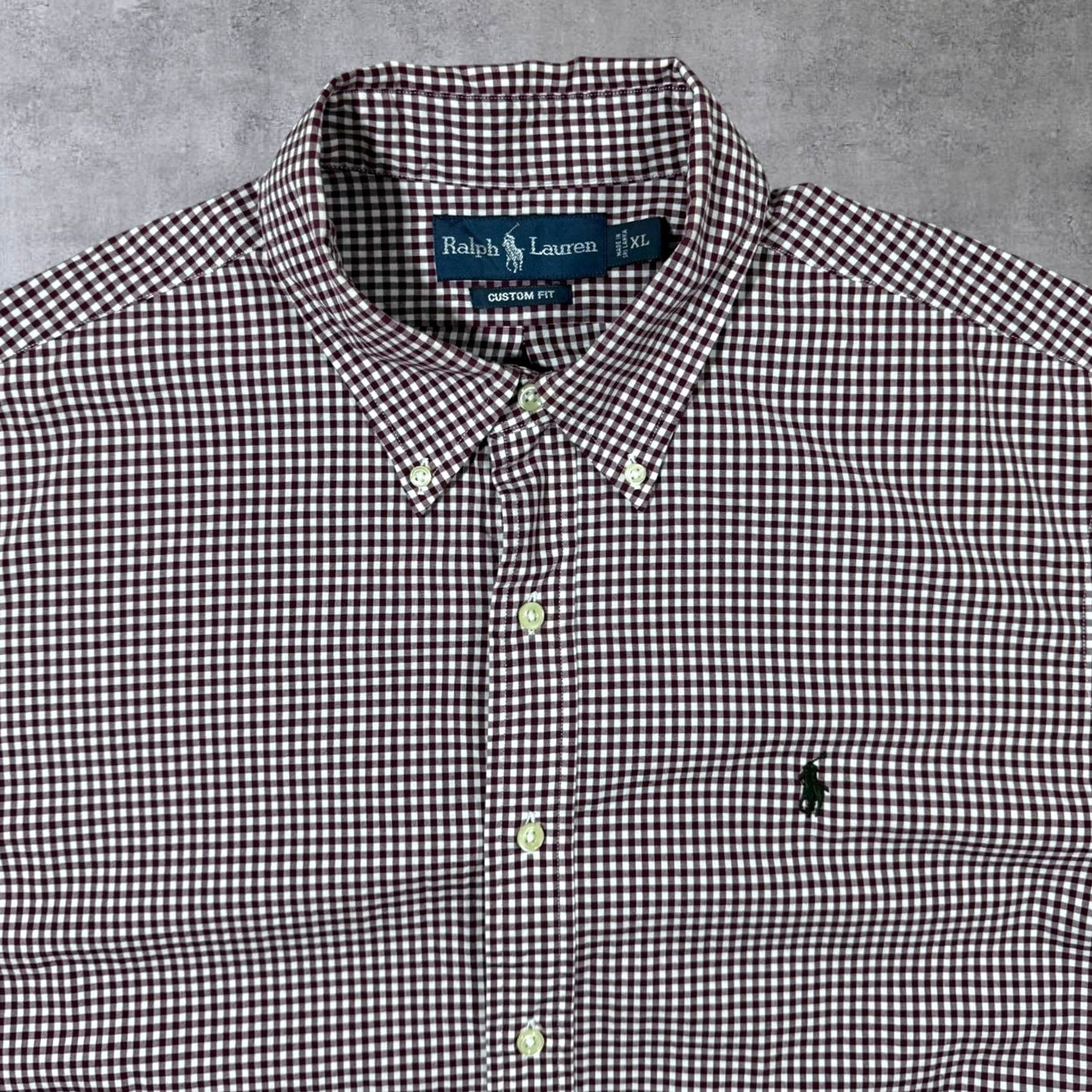 Ralph Lauren Ralph Lauren Custom Fit Red White Check Long Sleeve Button-Down Cotton Shirt XL Mens Size US XL / EU 56 / 4 - 3 Thumbnail