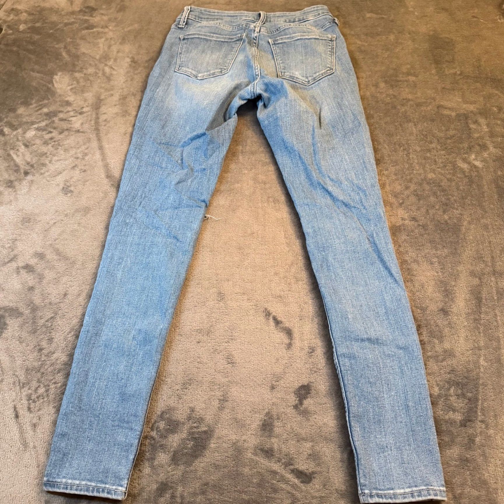 Old Navy Old Navy Rockstar Super Skinny Jeans Womens Size 2 Blue Distressed Denim Fashion Slim Stretch 5-Pocket Zip Fly Jeans Size 26" / US 2 / IT 38 - 5 Thumbnail