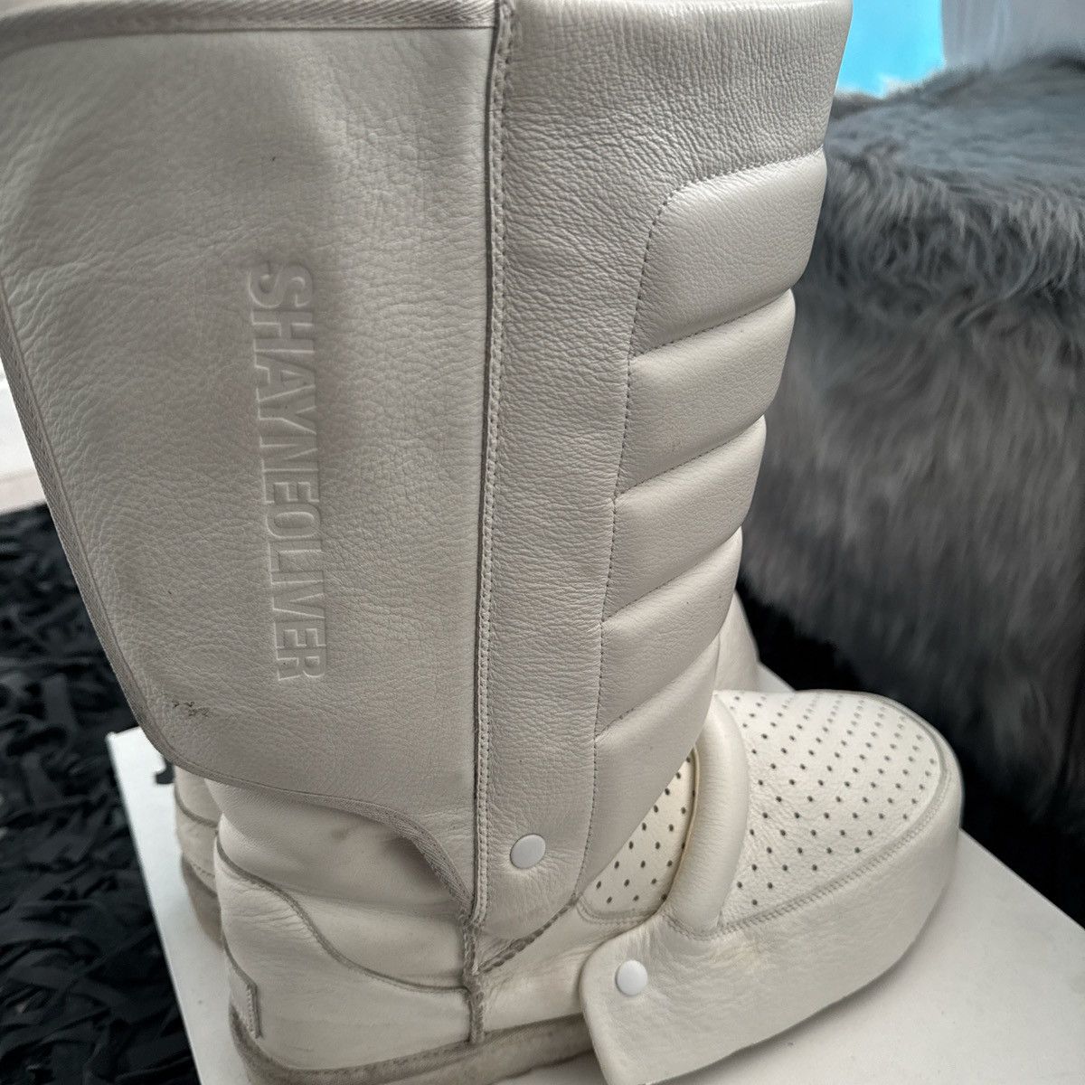 Hood By Air × Ugg Shayne Oliver x Ugg white armoured boots Size US 13 / EU 46 - 4 Thumbnail