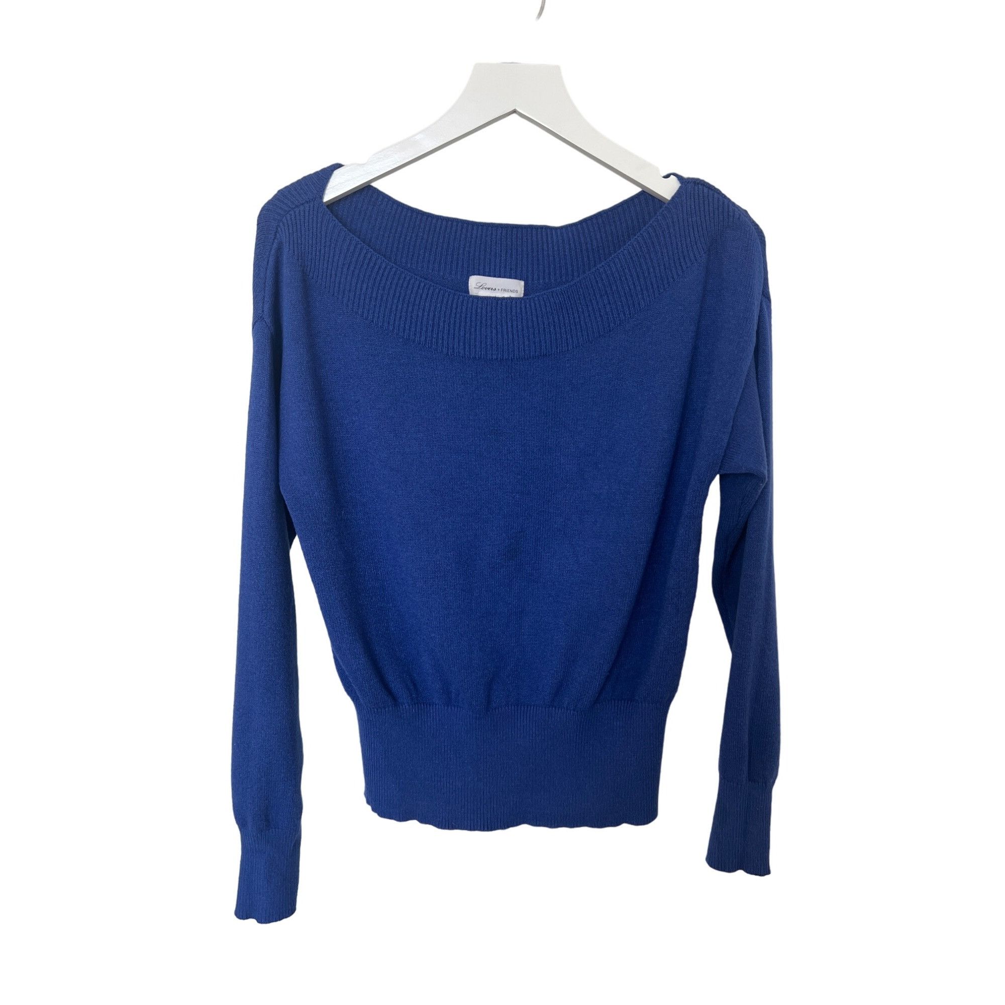 Lovers and Friends Lovers and Friends Luxe Cobalt Blue Off Shoulder Knit Sweate Size XXS / US 00 / IT 34 - 5 Thumbnail