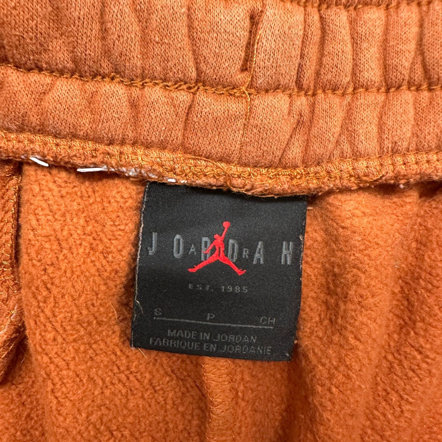 Jordan Brand Air Jordan Pants Men Small Orange Sweat Jogger Fleece Nylon Stretch Logo Jumpman Size US 29 - 7 Thumbnail