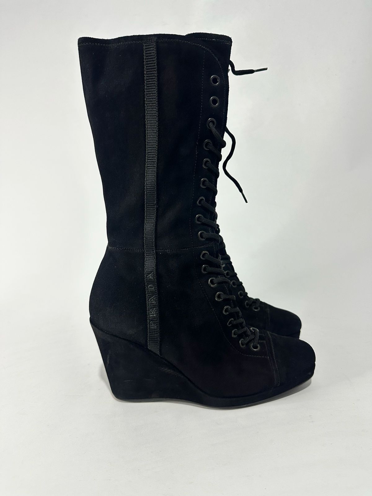 Prada PRADA LINEA ROSSA SUEDE WEDGE BOOTS EU35.5 | Grailed