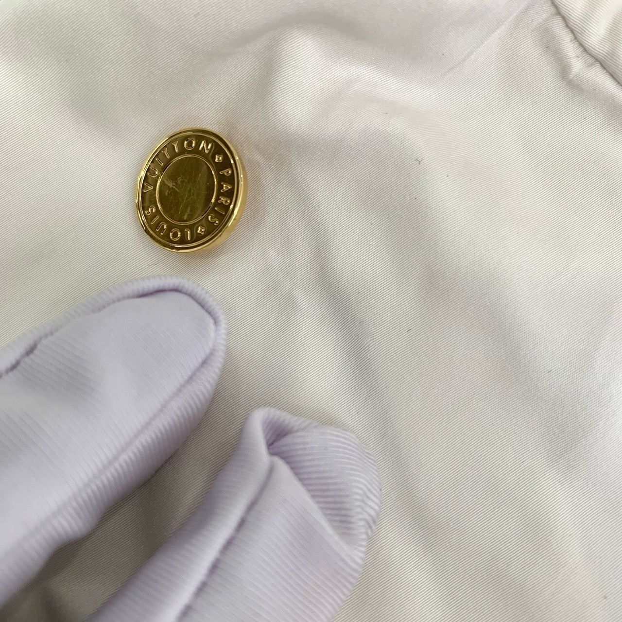 Louis Vuitton Louis Vuitton Womens White Short-Sleeve Dress With Black Gin Size XS / US 0-2 / IT 36-38 - 3 Thumbnail