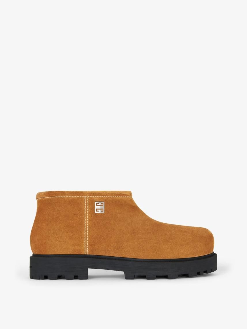 Givenchy o1srvl11e1024 Storm Ankle Boots Suede Shearling Beige/Camel Size US 8 / EU 41 - 1 Thumbnail