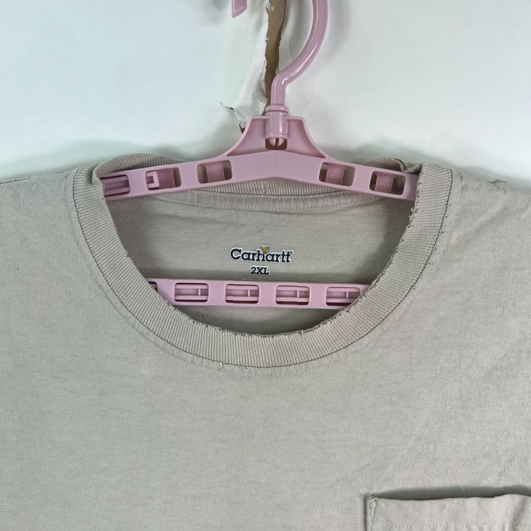 Carhartt Carhartt T Shirt Pocket Mens 2XL Gray Short Sleeve Loose Fit Distressed Size US XXL / EU 58 / 5 - 3 Thumbnail