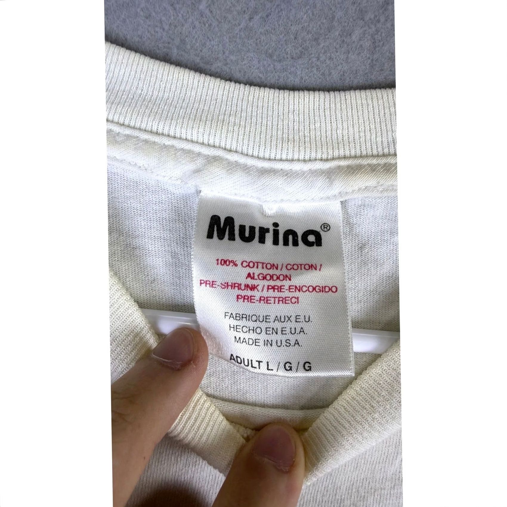 Vintage Murina Rod Stewart Concert T-Shirt Mens Large White 2001 Human Tour Graphic Size US L / EU 52-54 / 3 - 7 Thumbnail