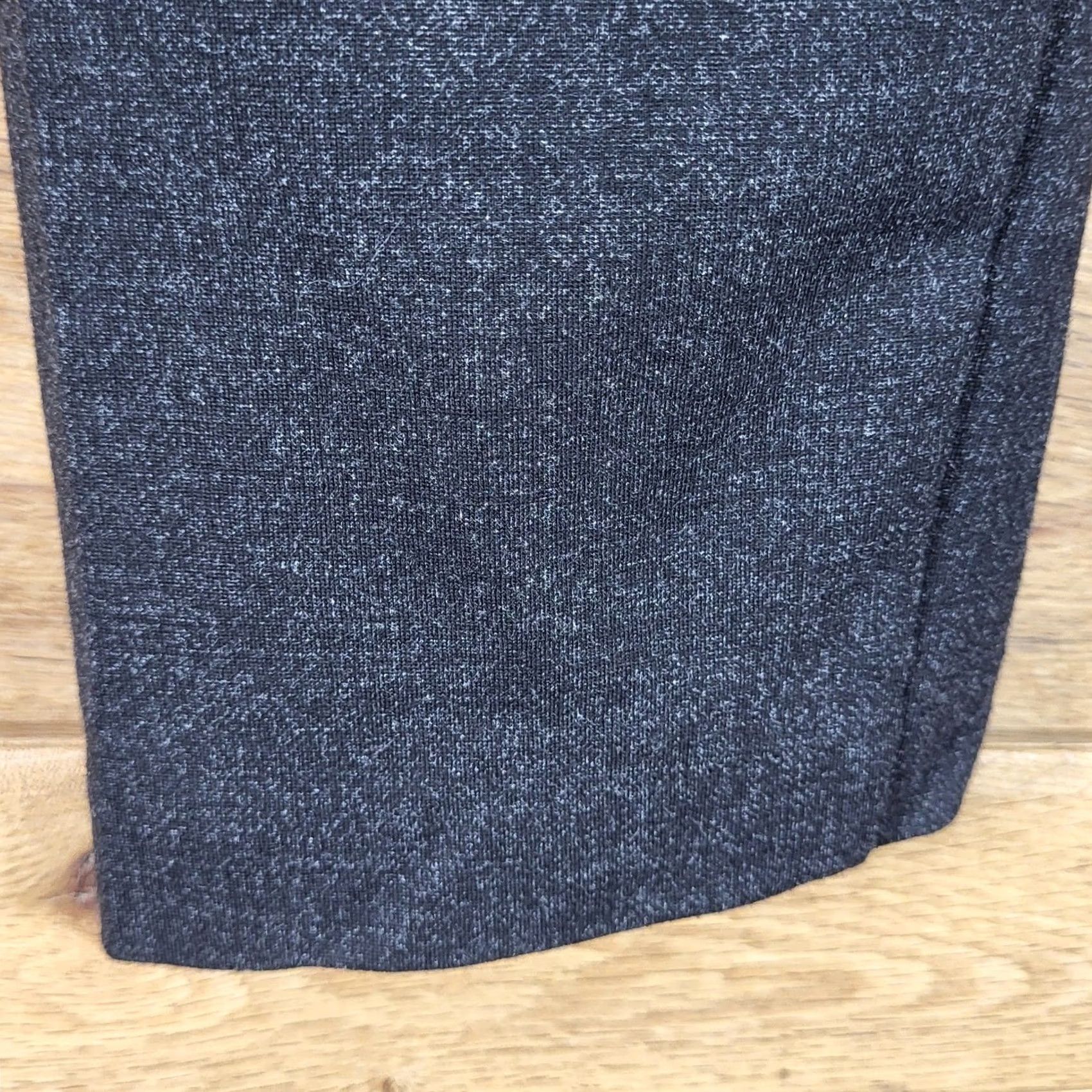 Vintage Hilary Radley Dress Pants Womens L Large Pintuck Pull On Ankle Dark Gray Knit Straight Front Pocketing Slimming Comfort Black/Gray Size 36" / US 14 / IT 50 - 7 Thumbnail