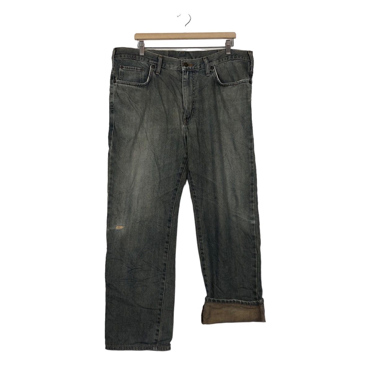Japanese Brand 🔥90’s Vintage Edwin Distressed Denim Jeans Blue Tag Japan Size US 40 / EU 56 - 9 Thumbnail