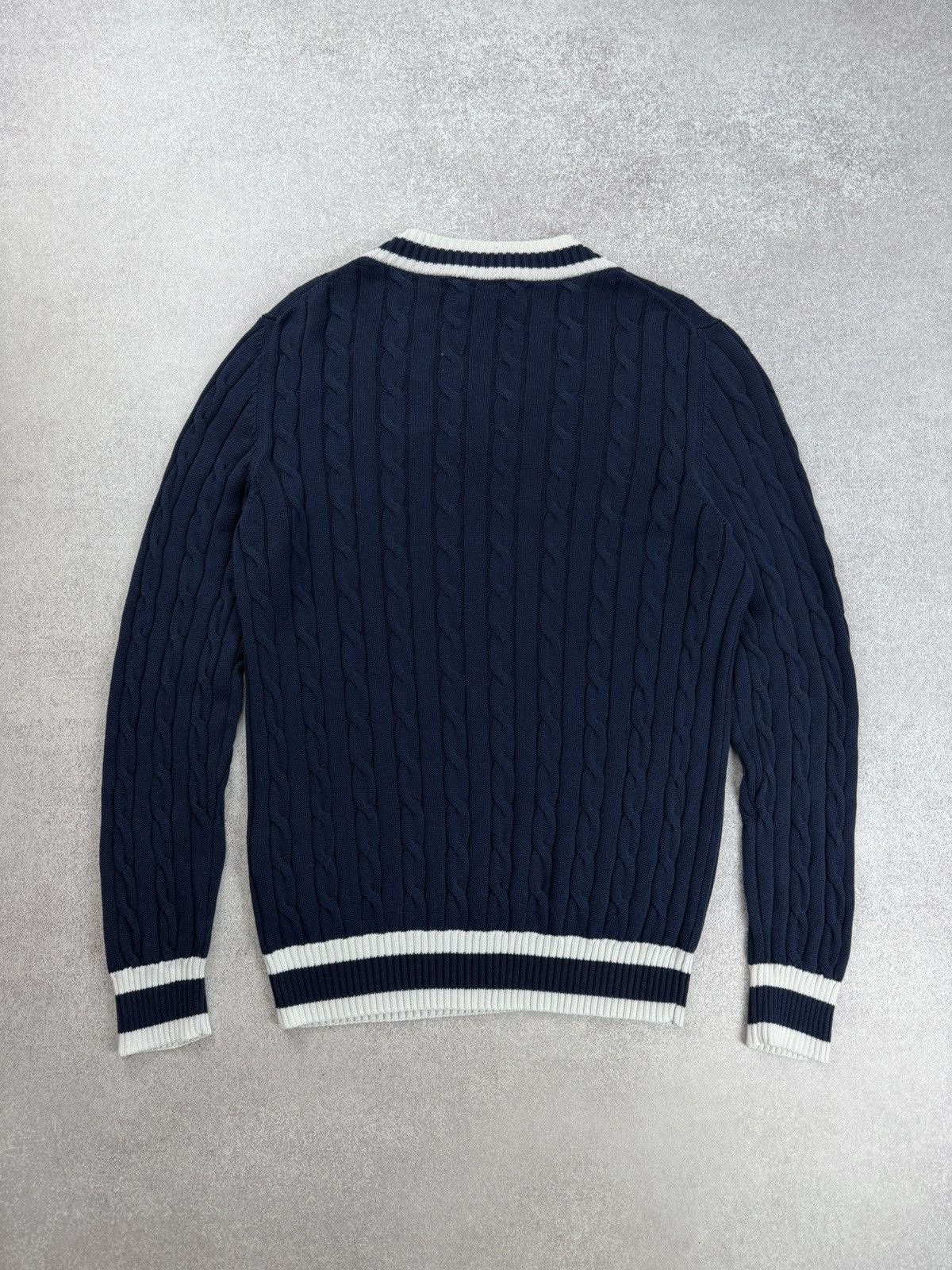 Gran Sasso Gran Sasso Oraganic Cotton V-Neck Knit Sweater Size 50 Size US M / EU 48-50 / 2 - 10 Thumbnail