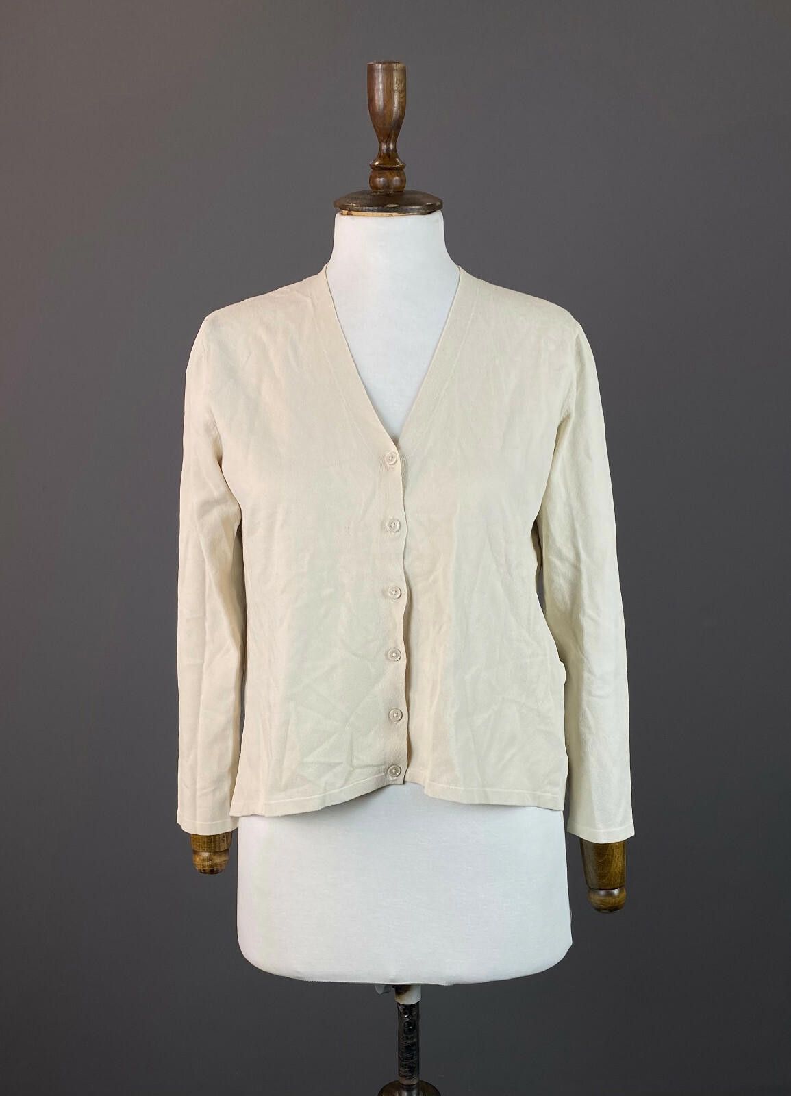 Designer Weekend Max Mara Ivory Button Down Cardigan Sweater Size S Size S / US 4 / IT 40 - 1 Thumbnail