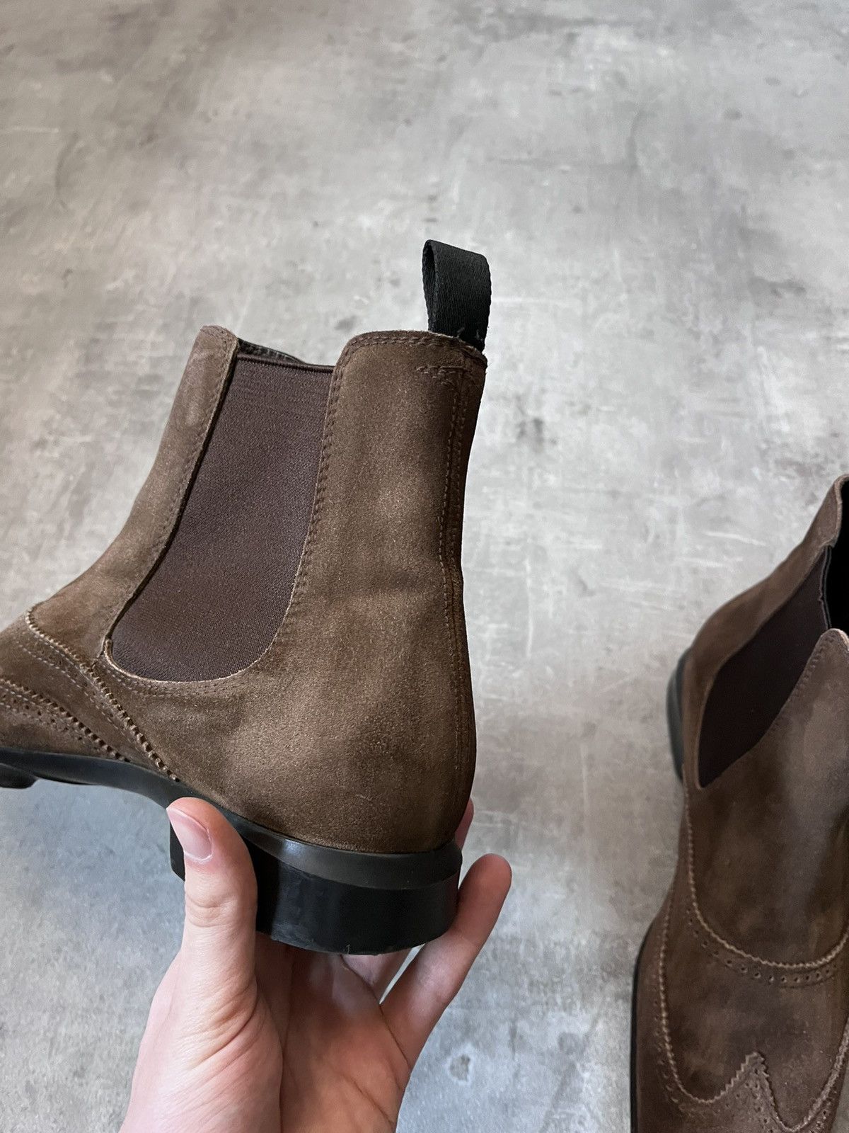Miu Miu Miu Miu vintage chelsea boots 90s brown suede Size US 9 / EU 42 - 8 Thumbnail