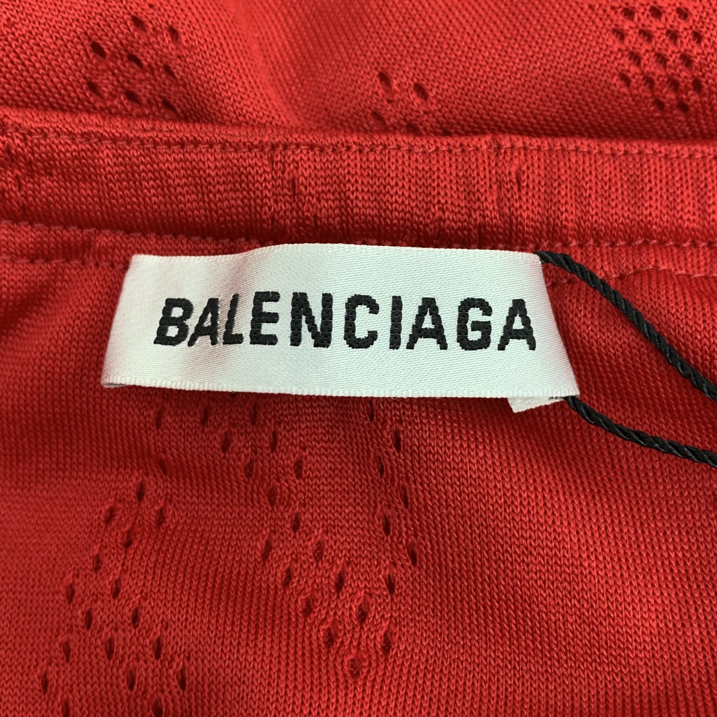 Balenciaga CW0423 Balenciaga Red Maxi Skirt With Textured Pattern Size 26" / US 2 / IT 38 - 5 Thumbnail