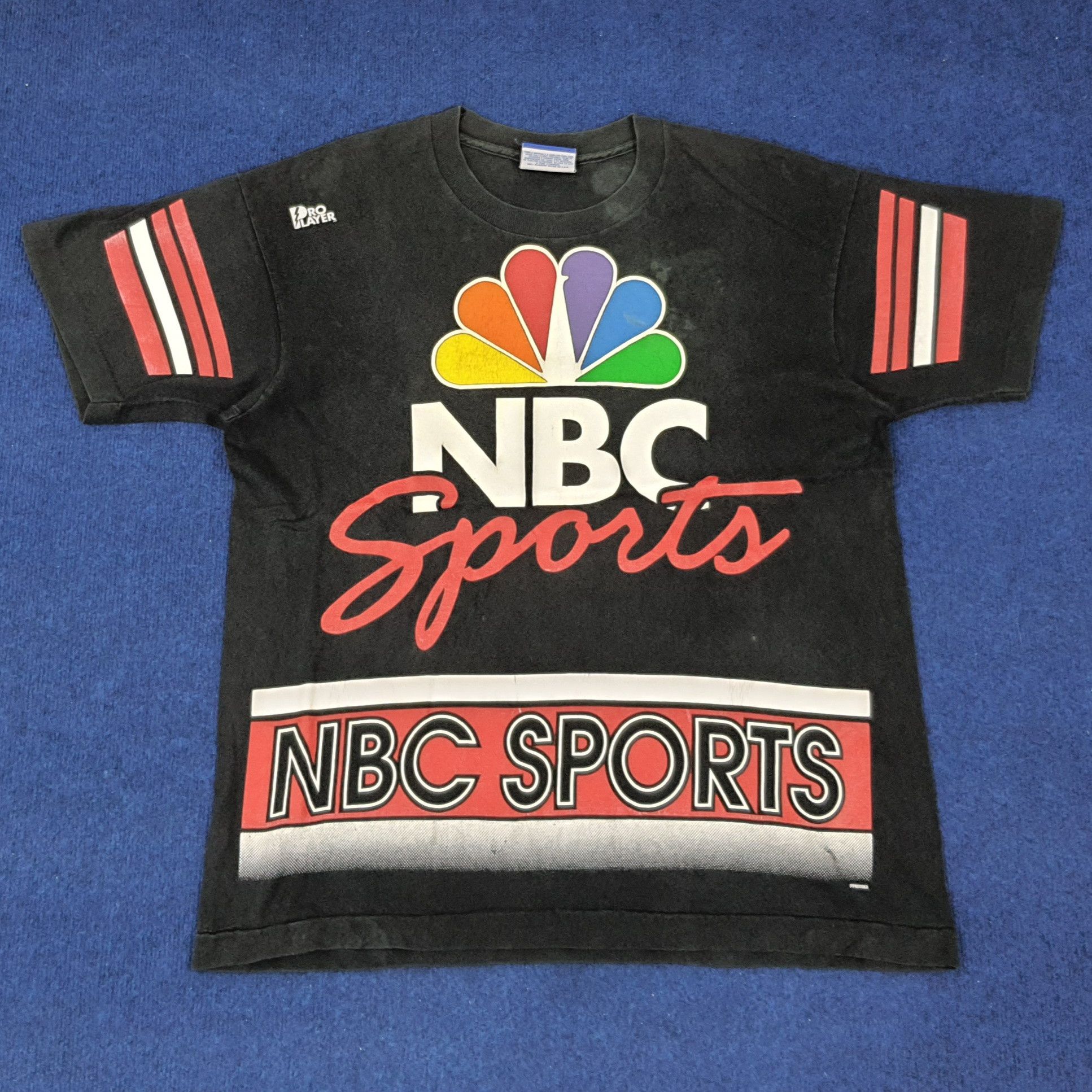 Pro Player × Vintage Vintage 90s NBC Sports Pro Player Broadcast Tshirt Size US XL / EU 56 / 4 - 1 Thumbnail