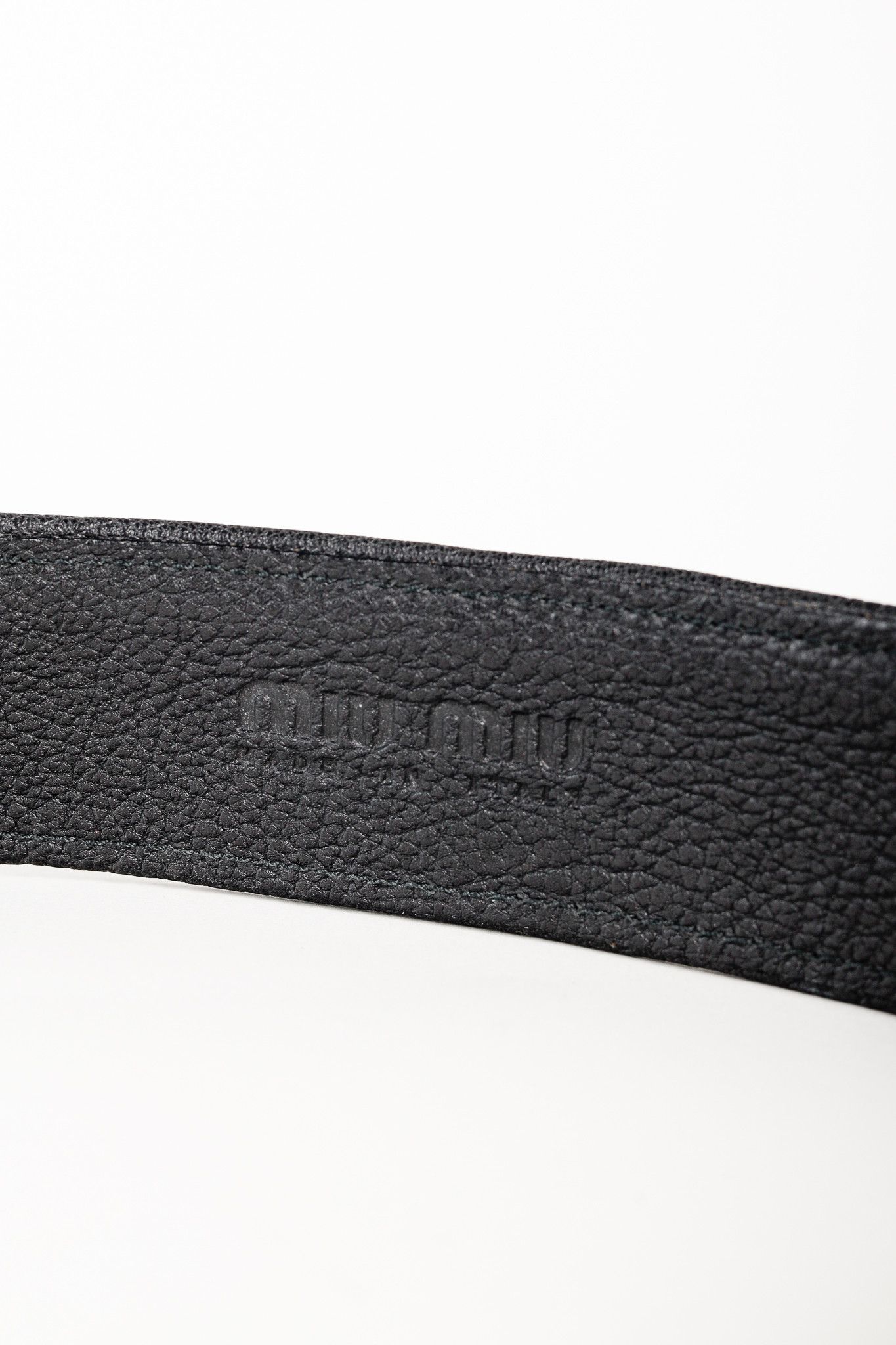 Miu Miu Miu Miu Burn Out Velvet Brocade Belt With Studded Buckle Size ONE SIZE - 6 Thumbnail