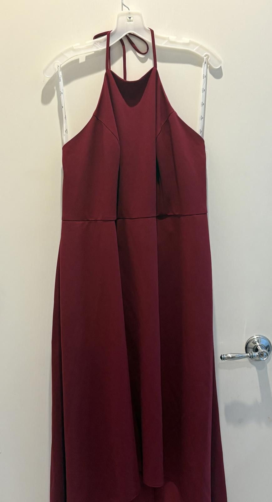 Other Burgundy Halter Dress with High-Low Hem Size 3XL / US 20-22 - 3 Thumbnail