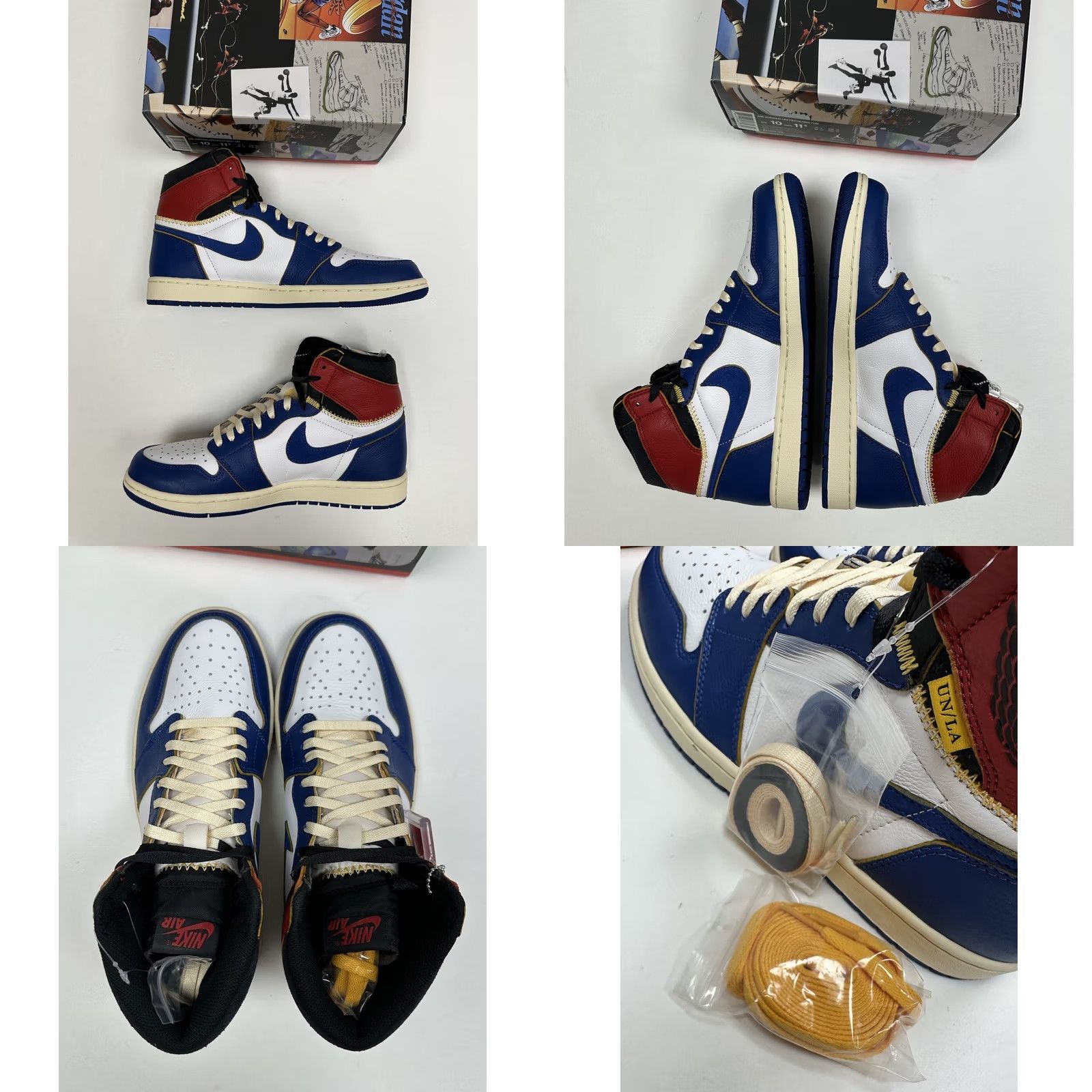 Jordan Brand VINTAGE? Nike Jordan 1 Retro High x Union Storm Blue 2018 Mens 10 Brand New DS With Receipt Size US 9 / EU 42 - 8 Thumbnail