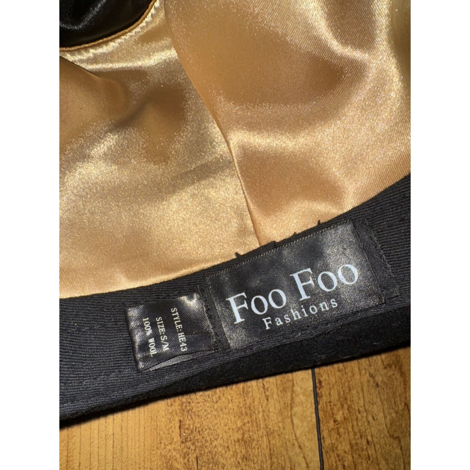 Vintage VINTAGE Foo Foo Fashion Top Hat Mens S/M Black Gothic Steampunk Western Biker 80s 90s Wool Size US M / EU 48-50 / 2 - 7 Thumbnail
