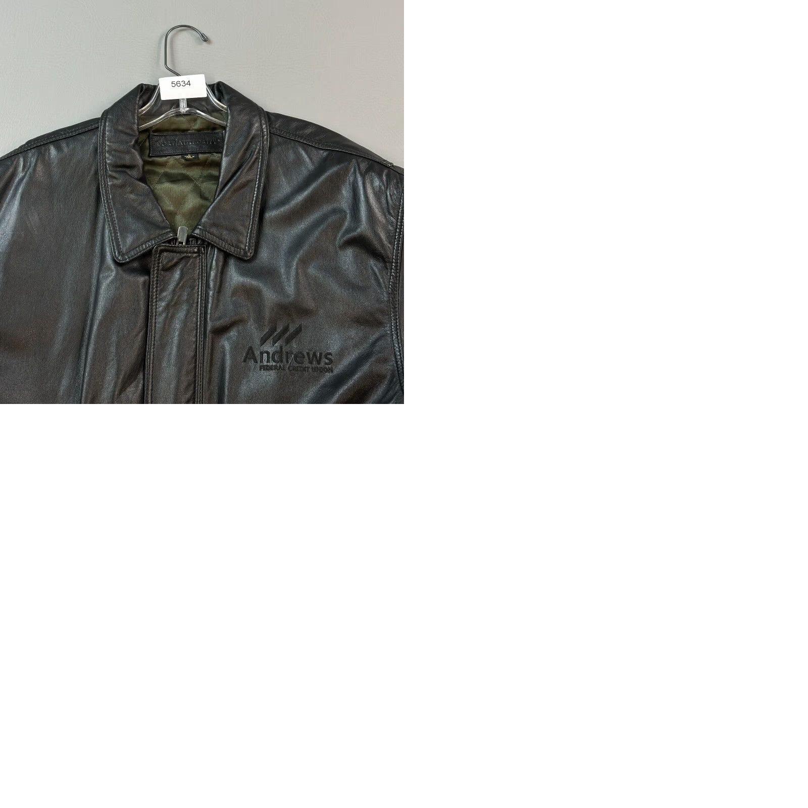 Port Authority VINTAGE Port Authority Jacket Mens L Black Leather Quilt Lined Bomber Size US L / EU 52-54 / 3 - 11 Thumbnail