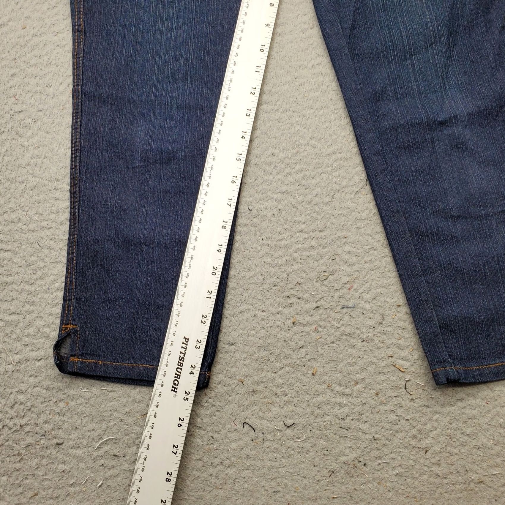 Denime Mecca Femme Jeans Womens 9/10 Blue Denim Straight Leg Button Fly Slit Pocket 31in Waist Inseam 24.75in Size 30" / US 8 / IT 44 - 5 Thumbnail