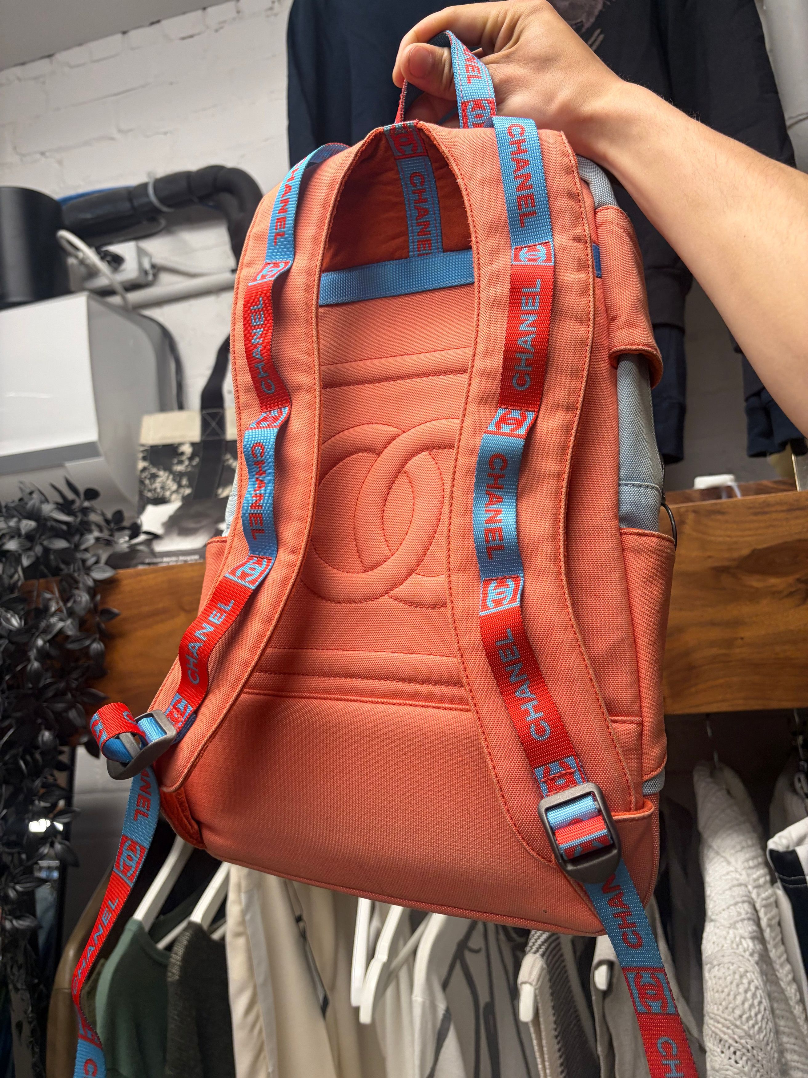 Chanel SS2002 Chanel Sport ‘Powder Blue/Orange’ Backpack Size ONE SIZE - 5 Thumbnail