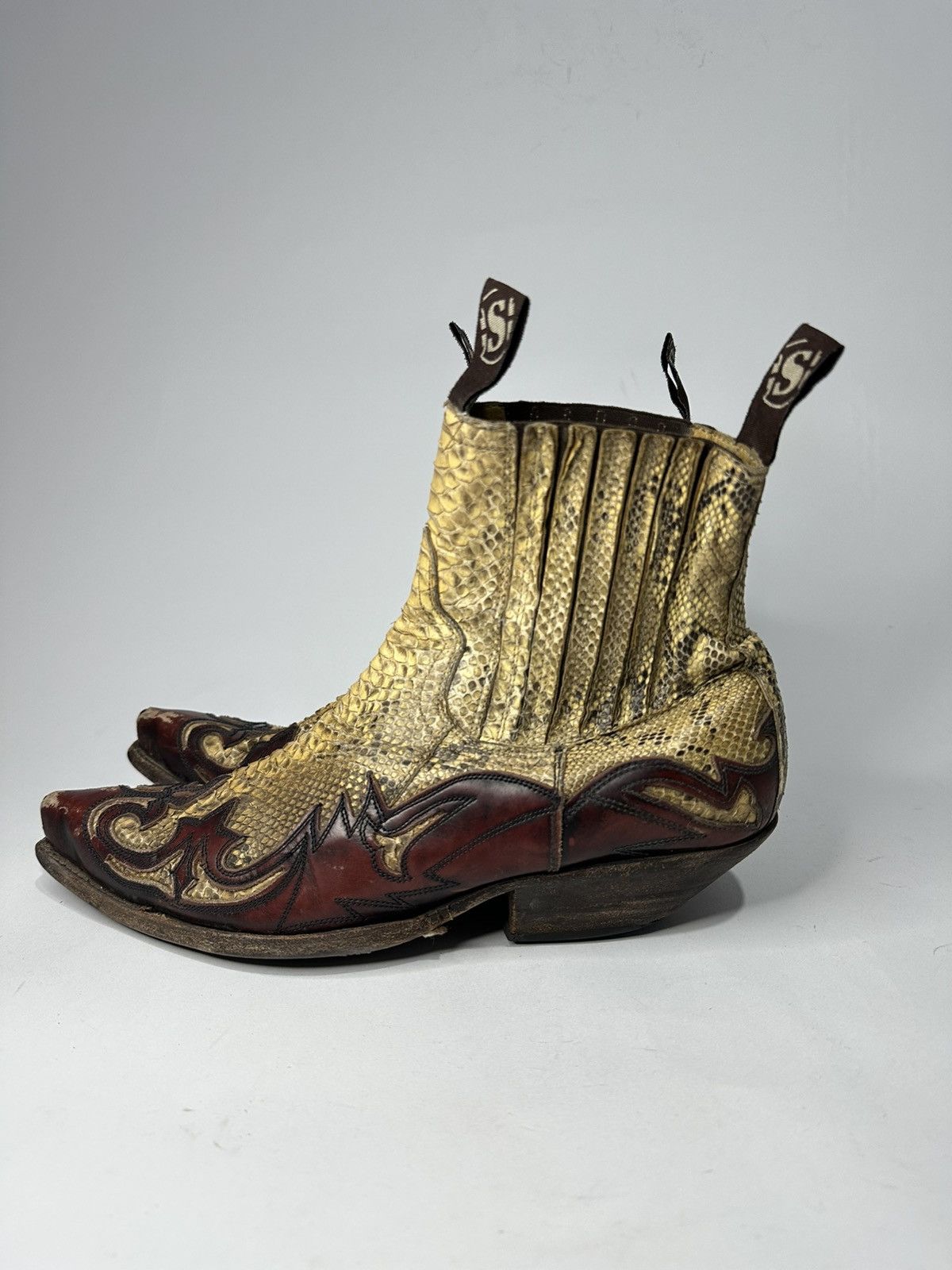 Sendra 4660 Sendra Python Skin Leather Ankle Boots PITON Barr Size US 9 / EU 42 - 2 Thumbnail