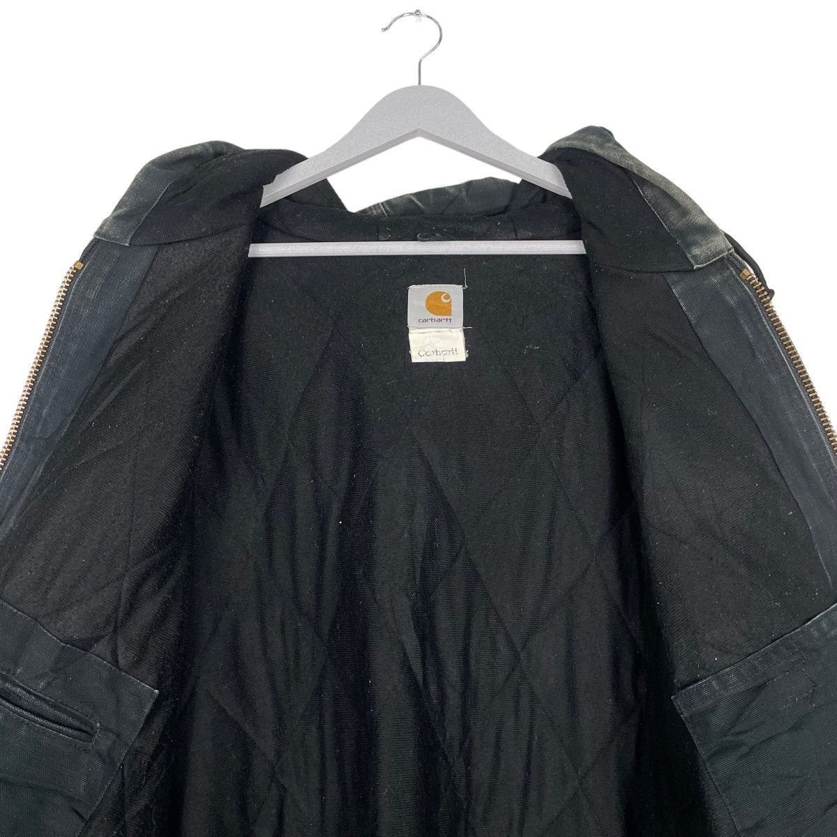 Carhartt × Vintage 💥90s CARHARTT J140 JACKET HOODIE SUNFADED BLACK Size US XXL / EU 58 / 5 - 12 Thumbnail