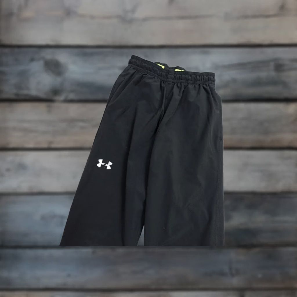 Under Armour Under Armour HeatGear Track Pants Mens Small Black Ventilated Zip Pocket Running Size US 29 - 1 Thumbnail