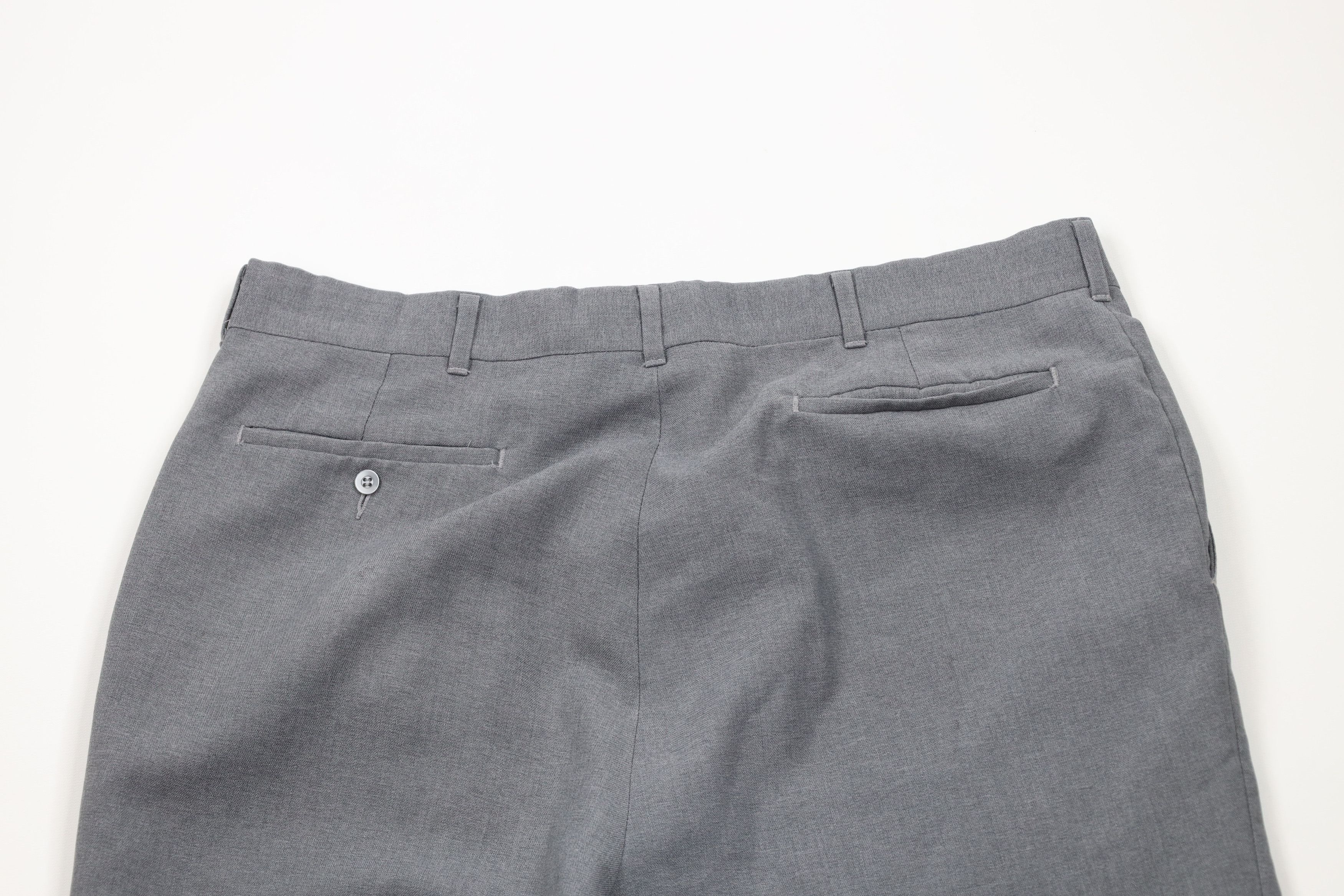Vintage Vintage 70s Streetwear Wool Blend Wide Leg Chino Pants Gray Size US 34 / EU 50 - 12 Thumbnail