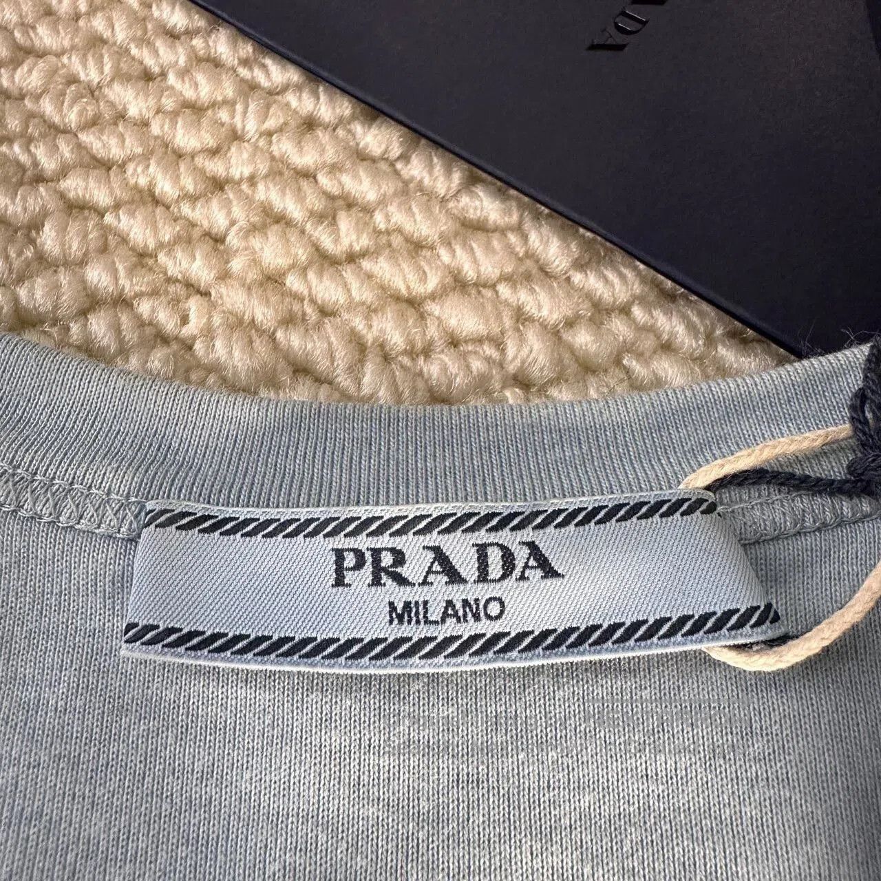 prada logo print sleeveless tank top.