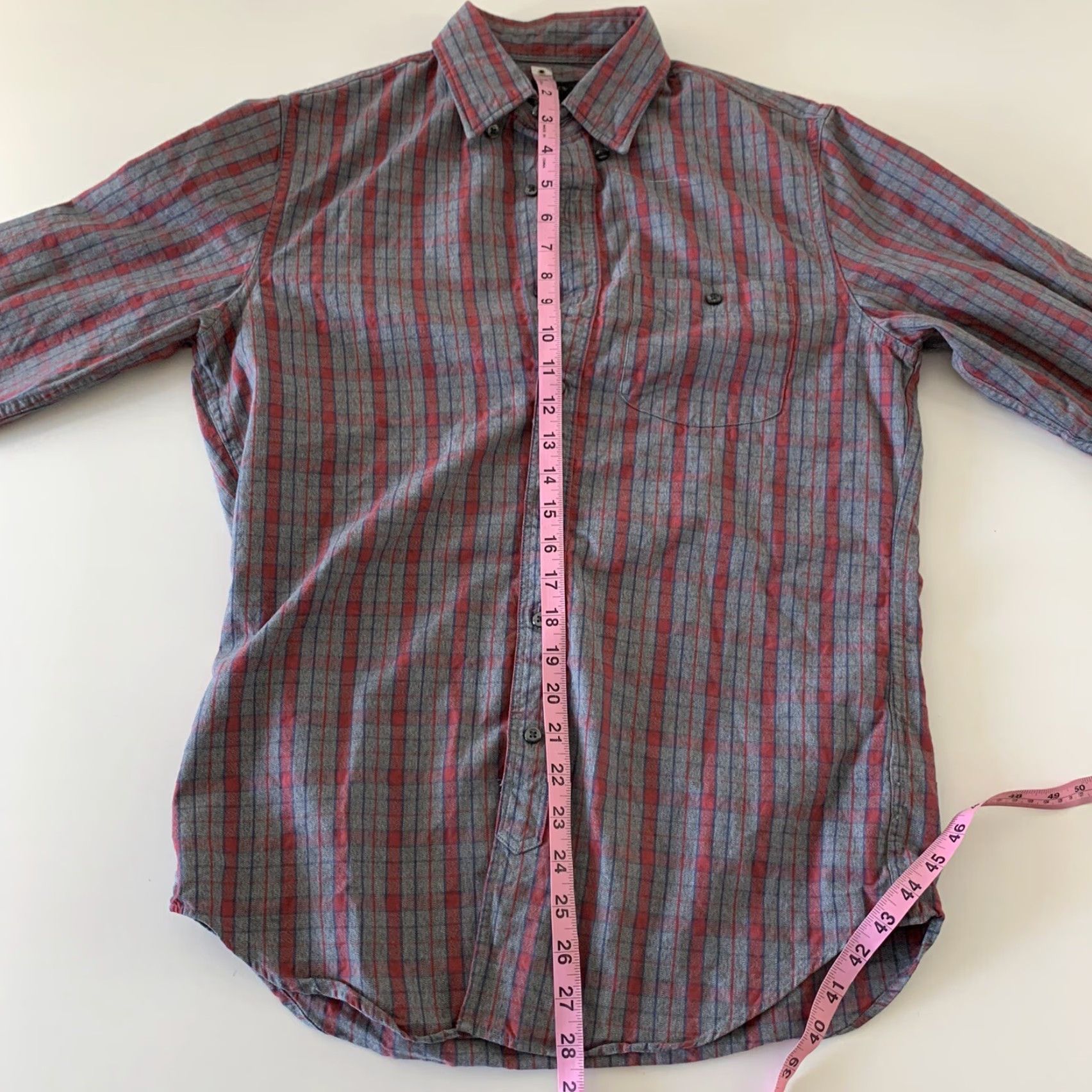 J.Crew J.CREW Plaid Long Sleeve Button-Up Shirt Men S Gray Red Size US S / EU 44-46 / 1 - 4 Thumbnail