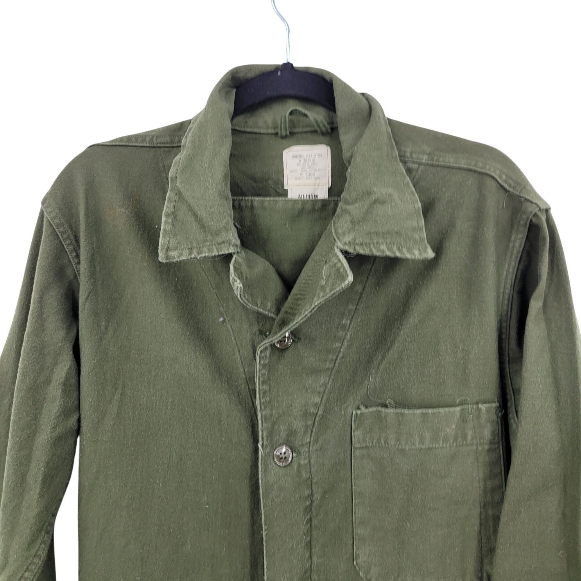 Vintage Vintage US Army OG-107 Cotton Sateen Coveralls M Army Green Size US 36 / EU 52 - 6 Thumbnail