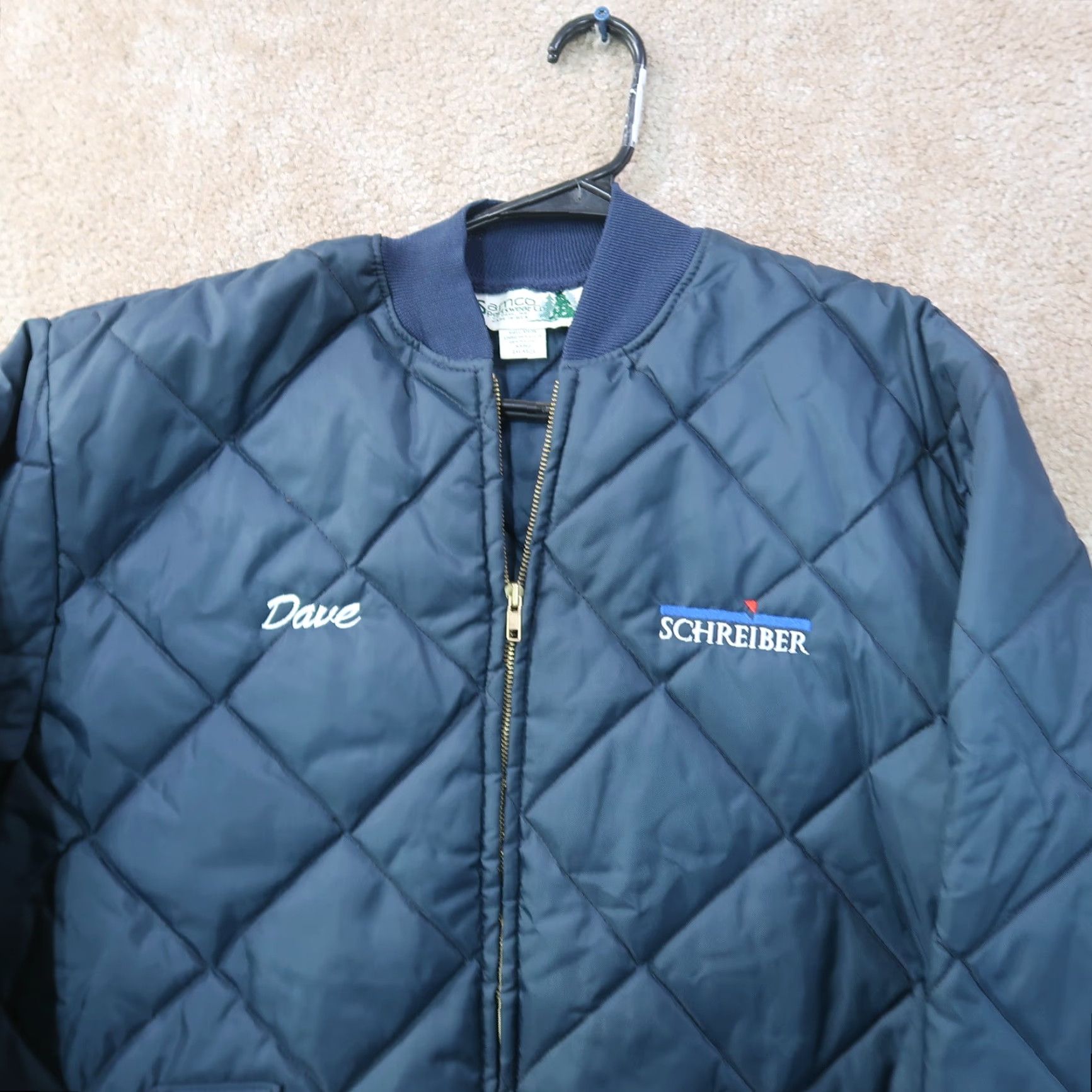 Vintage VINTAGE Samco Bomber Jacket Short Quilted Nylon 2XL Blue USA Men’s 80s 90s Classic Size US XXL / EU 58 / 5 - 2 Thumbnail