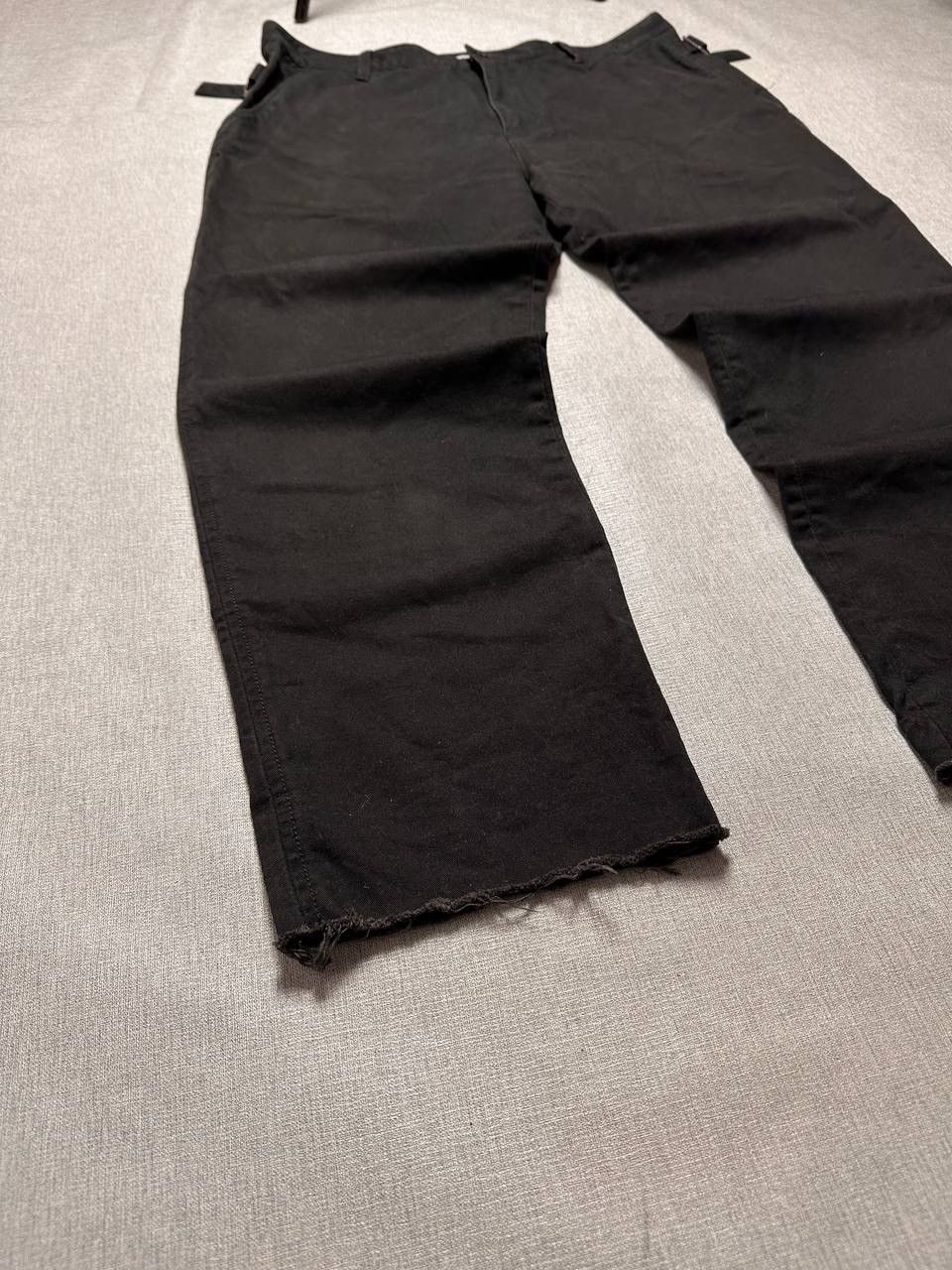 Helmut Lang Helmut Lang Black Side Adjuster Trousers Raw Hem Pants Size US 34 / EU 50 - 8 Thumbnail