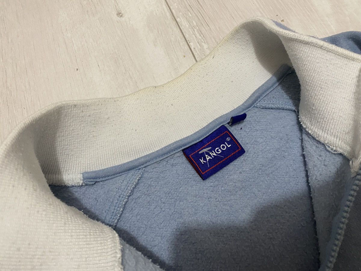 Kangol × Vintage Rare baby blue zip sweatshirt Vintage kangol big logo Size US XL / EU 56 / 4 - 4 Thumbnail