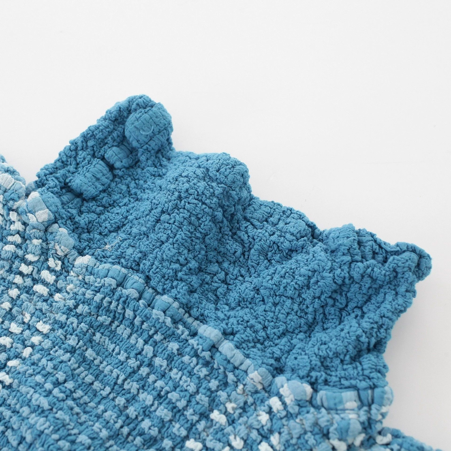 Issey Miyake ISSEY MIYAKE CAULIFLOWER GINGHAM STRIPE BLUE SS Size XS / US 0-2 / IT 36-38 - 3 Thumbnail