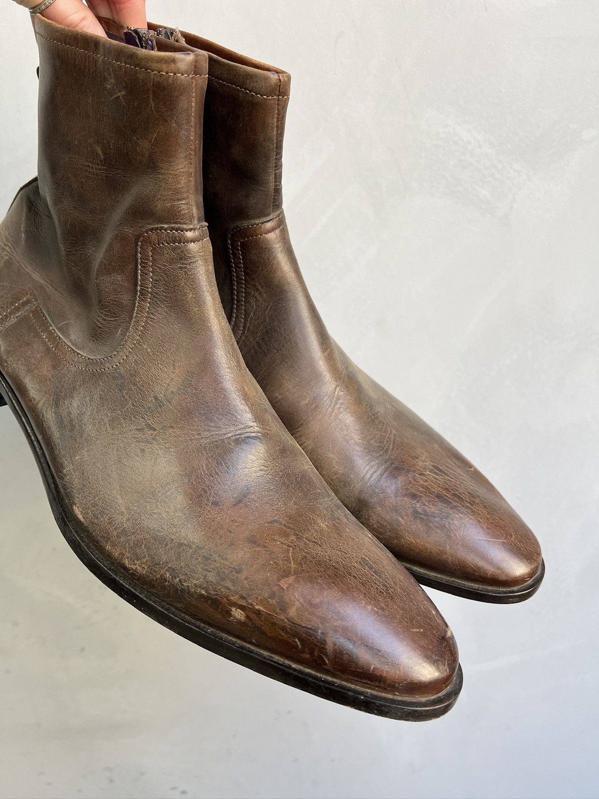 Other Guidi style western brown leather boots hype avant garde Size US 10 / EU 43 - 3 Thumbnail
